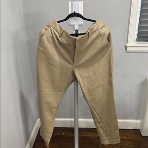 Gap Trousers in Beige Leather